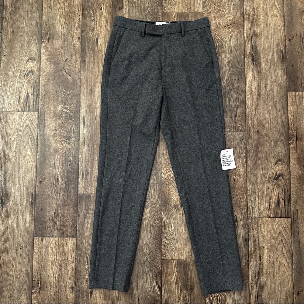 Topman Wool Blend Regular Fit Dress Pants Mens Size W30 R Gray